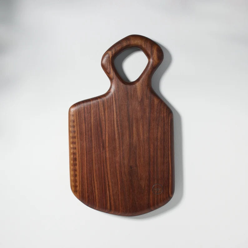 Organic Shaped Large Wood Serving Board - carved and shaped by hand in local Pennsylvania Walnut, Sycamore, Maple - Large Serving Board