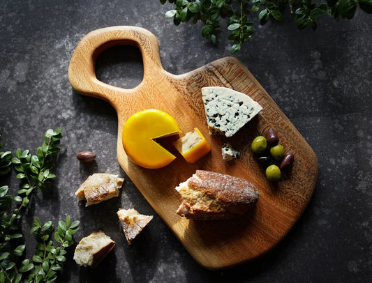 Organic Shaped Large Wood Serving Board - carved and shaped by hand in local Pennsylvania Walnut, Sycamore, Maple - Large Serving Board